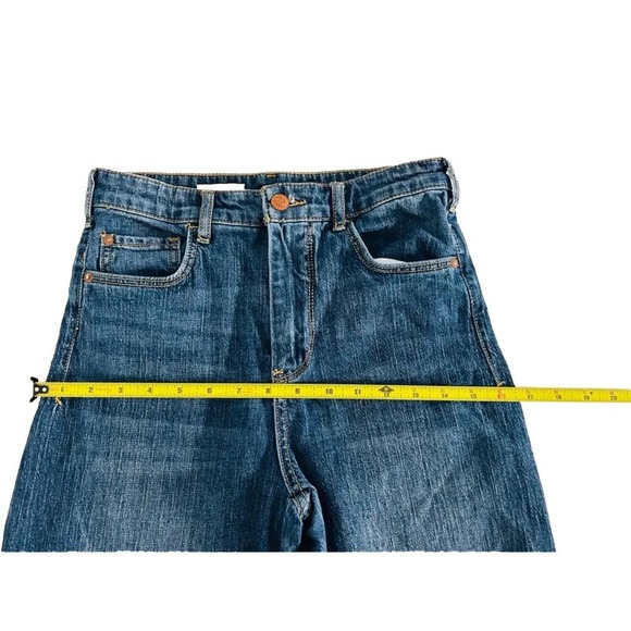 Pilcro and The Letterpress Women Size 26 Blue Straight Leg High Rise Denim - Picture 4 of 8